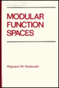 Modular Function Spaces (Chapman & Hall Pure and Applied Mathematics ...