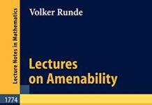Lectures on Amenability 2002nd Edition by Volker Runde (PDF)